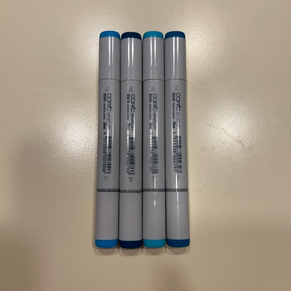 Copic Sketch Markers Set of 4 in Blue